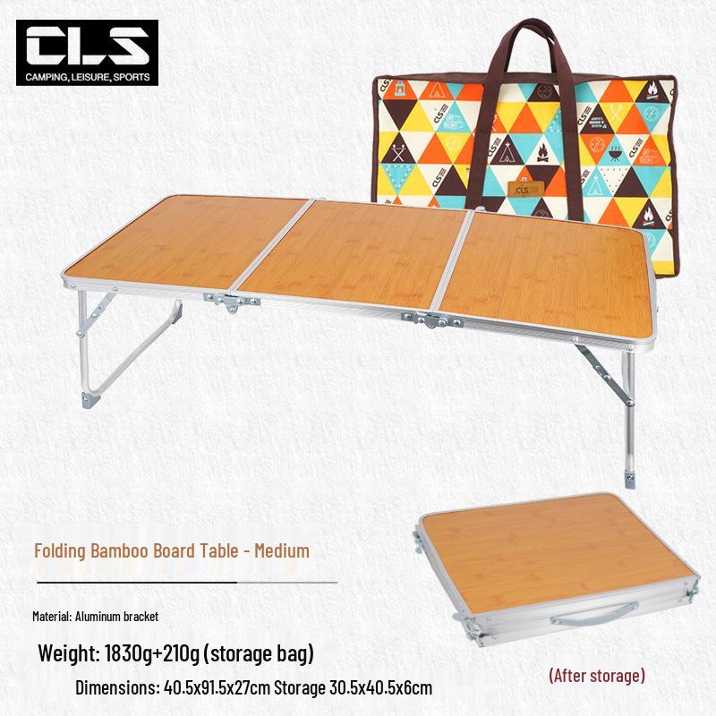 

Portable Bamboo Folding Table for Camping & Picnics