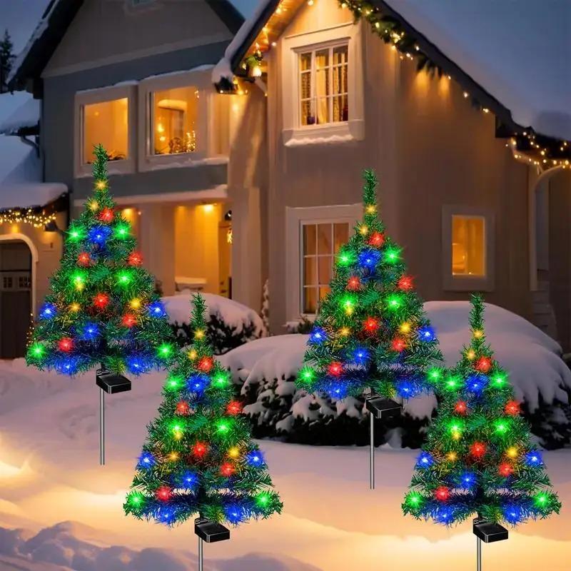 Solar Christmas Tree Lights Waterproof Outdoor LED Garden Lamp for Lawn Patio Yard Pathway Landscape Party Holiday Decoration