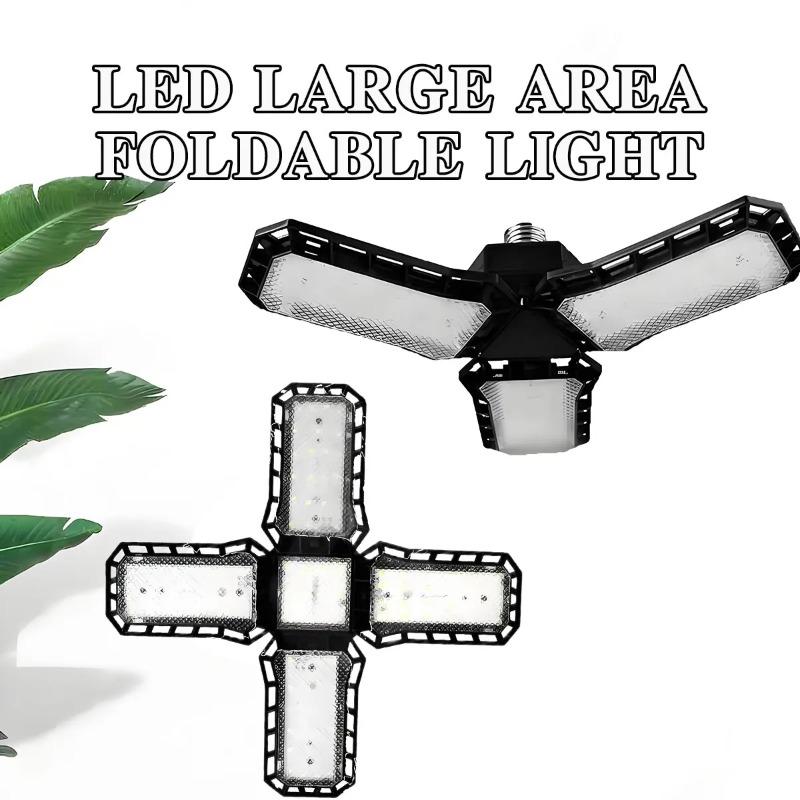 Portable LED Garage Light Bulbs 40W 60W 80W Foldable Super Bright Garage Lighting LED Shop Work Light With Adjustable Panels E27/B22 Screw Socket