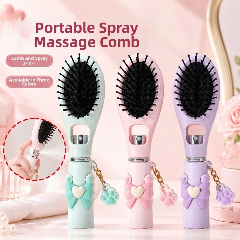 Multi-Function Refillable Spray Hair Brush Hair Care 2-In-1 Misting Hair Brush Gift