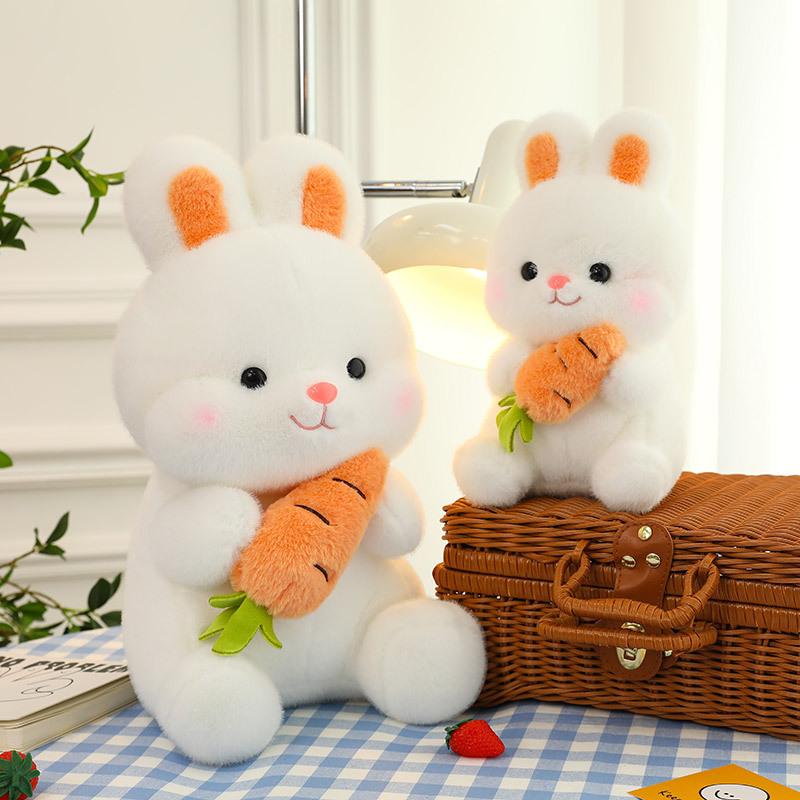 Grab Doll Machine Doll Rabbit Plush Toy Cute Carrot Little White Rabbit Doll Girl Sleeping Pillow Gift