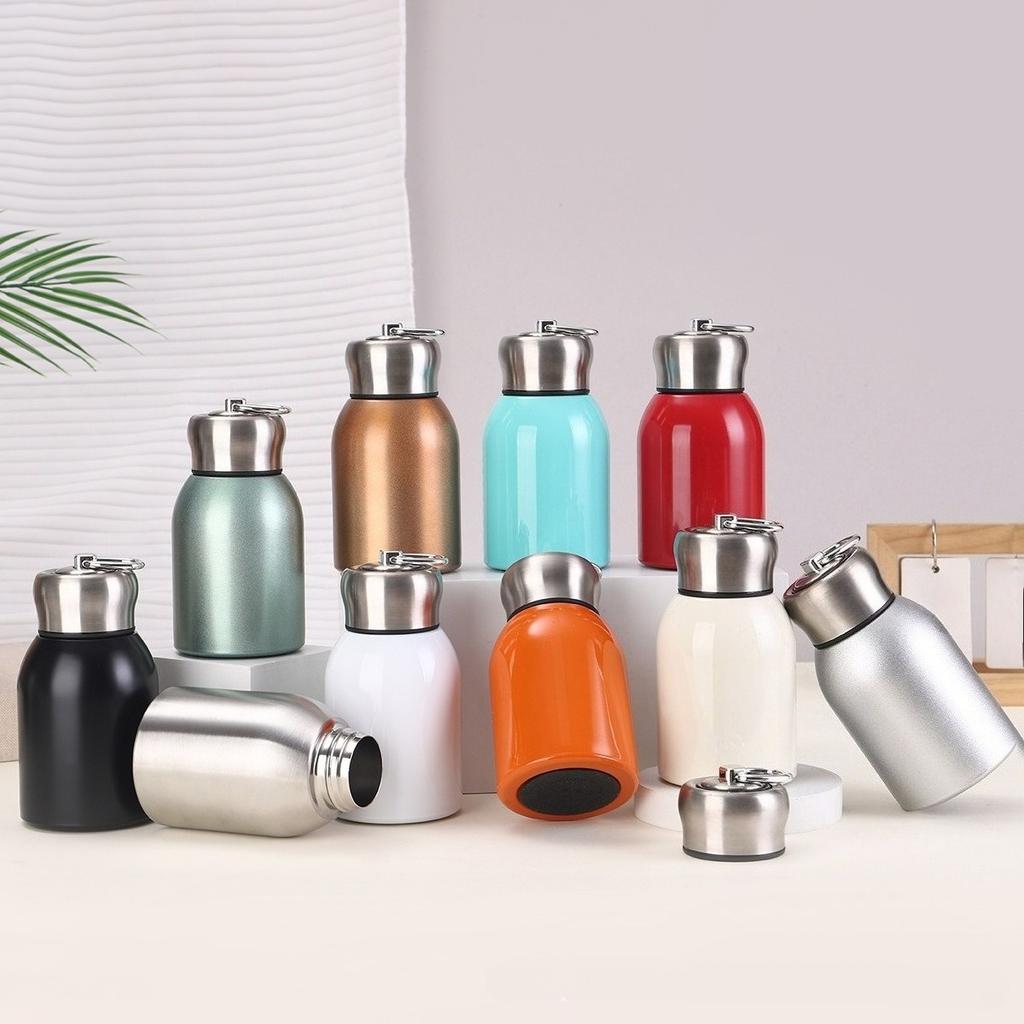 Neuer hochwertiger Mini Chubby Big Belly Cup 304 Edelstahl Vakuum Thermosbecher Tragbarer Tragegriff Begleitbecher