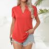 Fashionable Women Sexy New Ladies Tops V Neck Solid Color T-Shirts