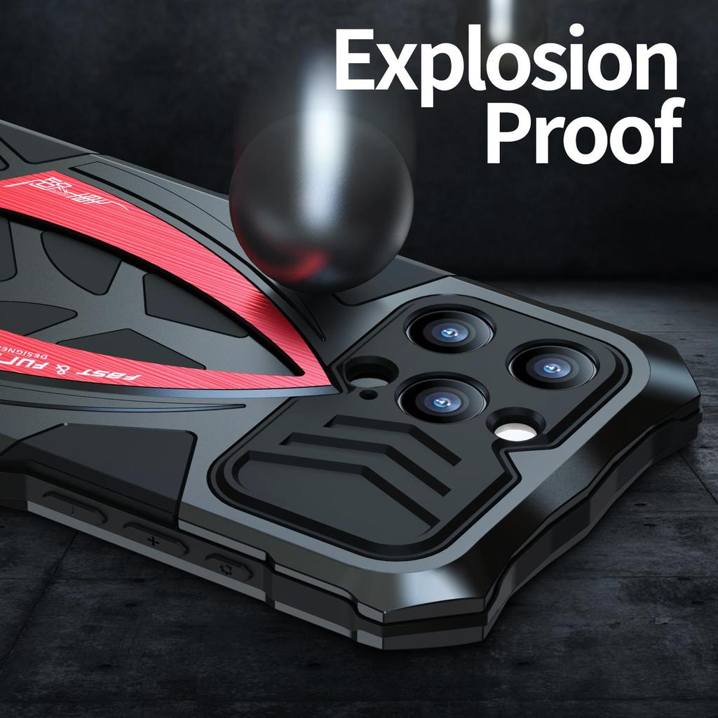 Coque de téléphone blindée de luxe en métal, étui militaire robuste et résistant aux chocs pour Iphone 15 Pro Max 14 13, Funda avec housse de protection