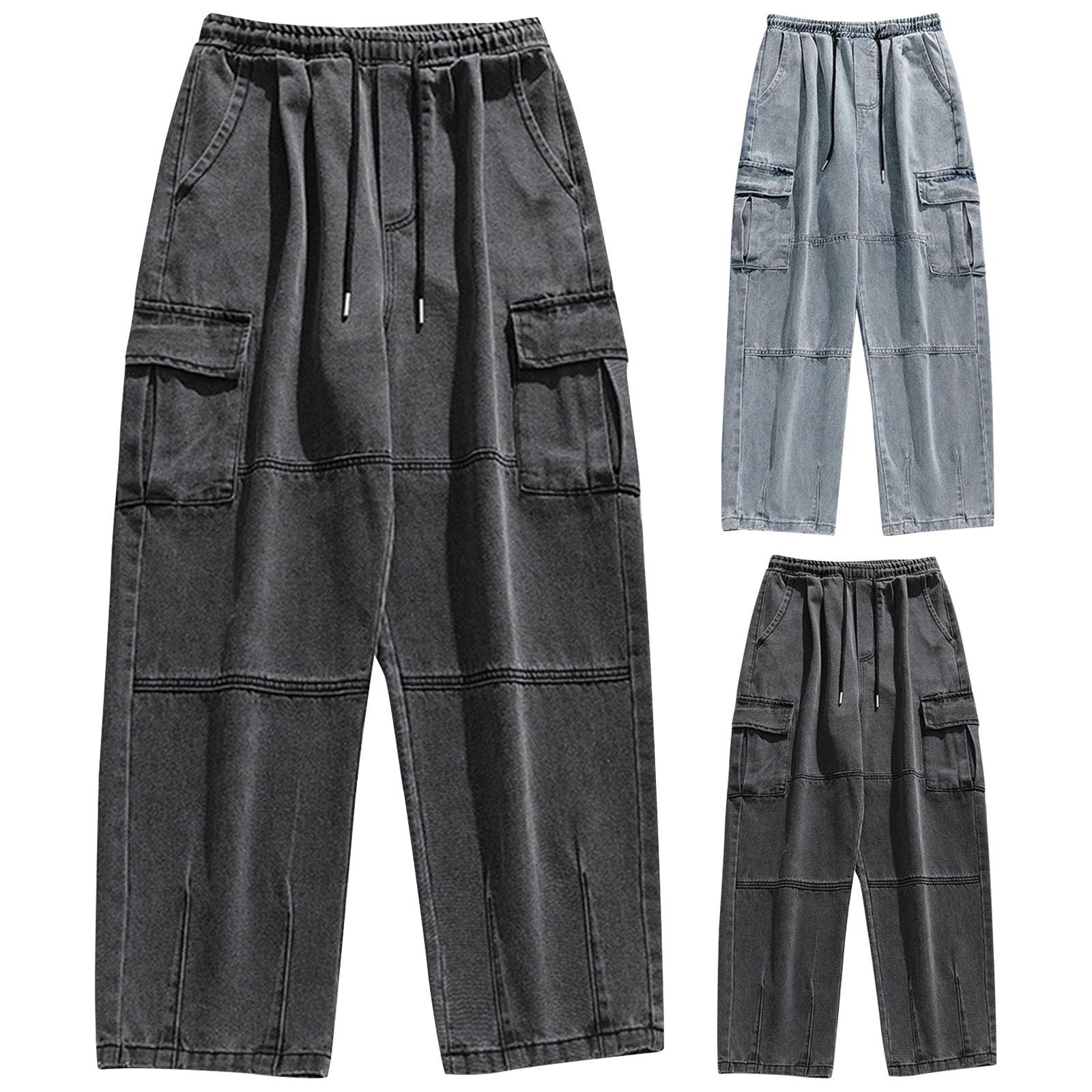 

Мужские плиссированные дизайнерские брюки для рабочей одежды, мужские осенние новые уличные свободные повседневные брюки с трехмерными карманами