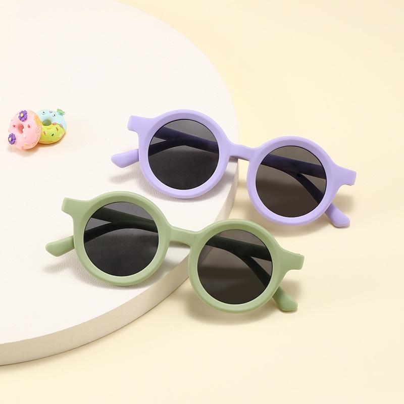 Cute Round Frame Kids Sunglasses UV400 Protection Soft Silicone Sun Glasses for Boys Girls Summer Beach Eyeglasses Eyewear