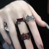Bramble Opening Ring, Female Dark Zircon Light Luxury Niche Design, Advanced Index Finger Personality, Sweet And Cool Ring.