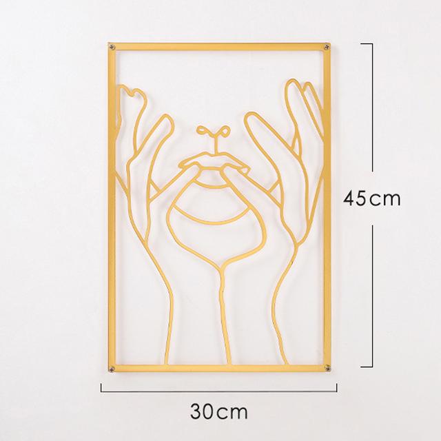 Abstract Home Decoration Woman Iron Wall Hanging Wall Line Drawing Wall Decor Modern Metal Body Outline Poster Bedroom Decor