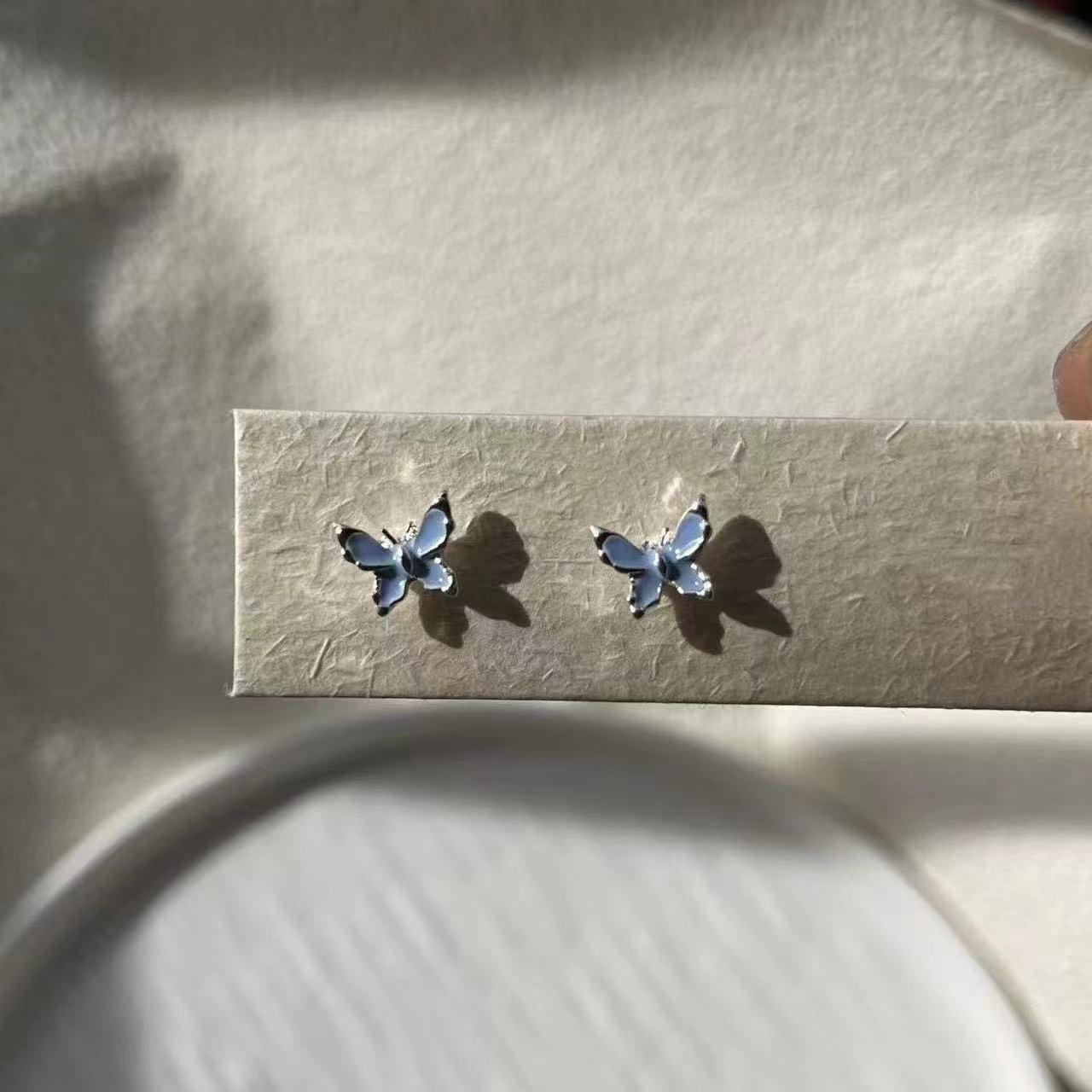 

New Cute Butterfly Star Pearl Stud Earring For Women Exquisite Mini Earrings Jewelry Gift Wholesale Direct Sale