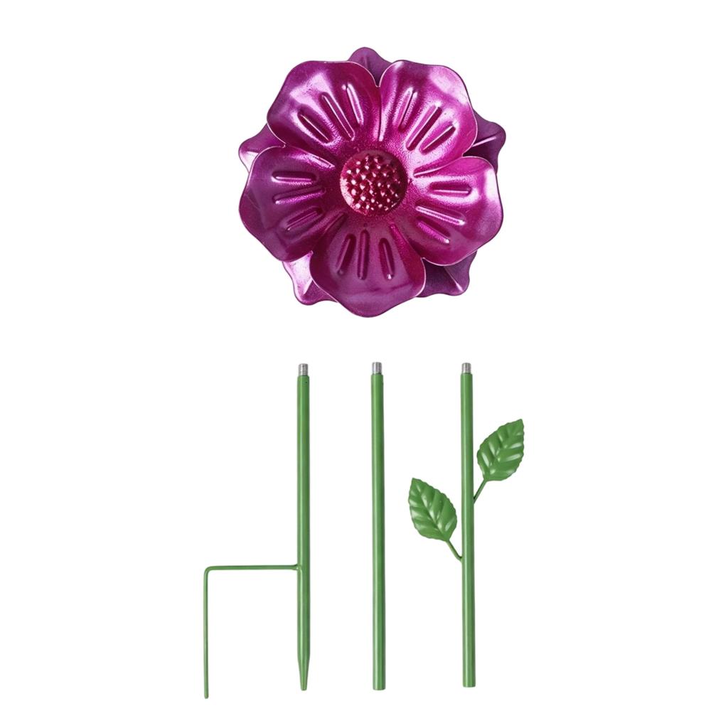 3D Outdoor Garden Metal Bee Butterfly Water Dripper Bird Feeder Ground Stake Decorative Lawn Ornament