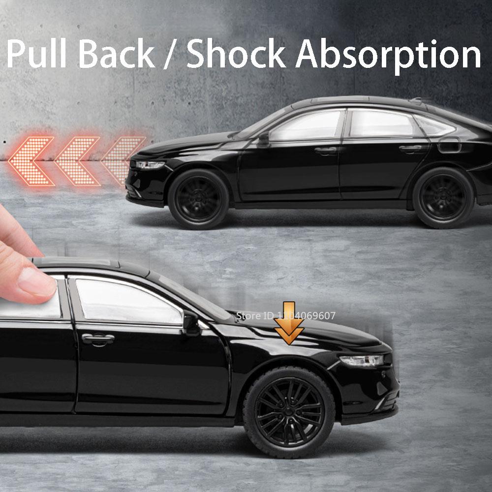 1:32 Honda Accord X3M Toy Model Cars Metal Diecast Sound Light Shock Absorption 6 Doors Opened for Children Interactive Toys ahm256