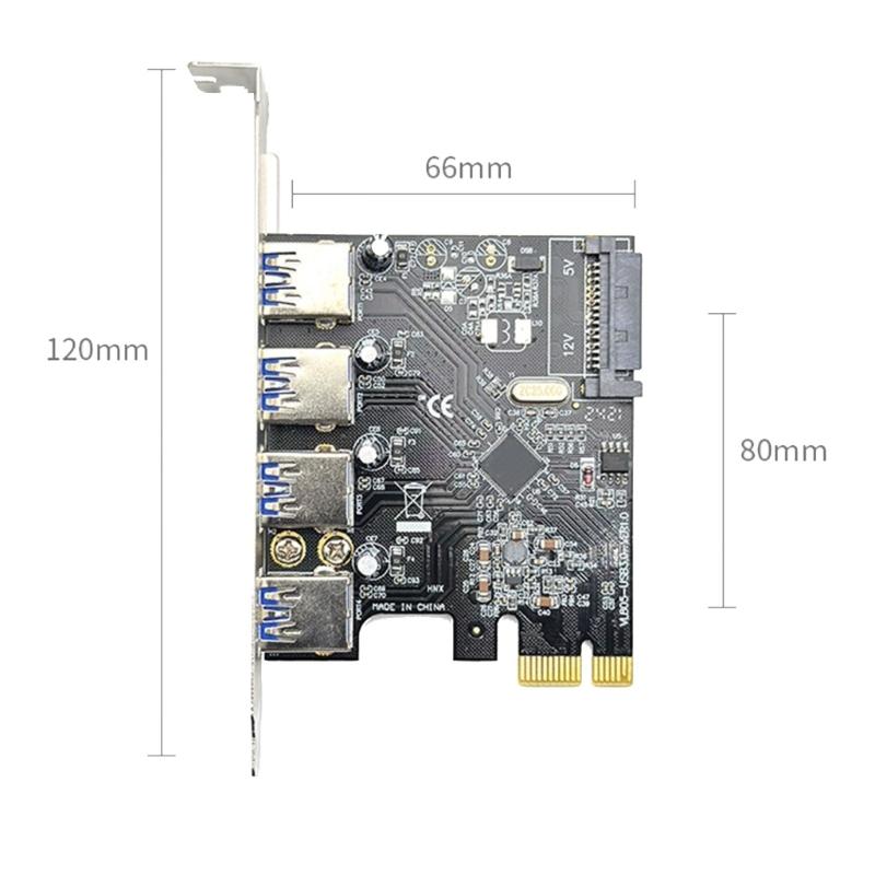 Multiports USB Hubs Card PCIE3.0 USB Expansion Card Builts In Power Supply Compactly Design For Desktop Computers