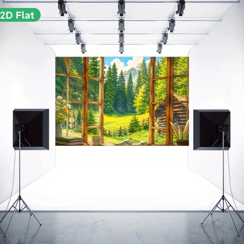 1Pcs Outdoor View Decoration Background Winter Backdrop Decorations For Photo Studio Photo Booth Christmas Party