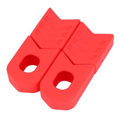 1 Piar Silicone Bicycle Crank Protection Sleeve Arm Protector Bike Accessory (Red)