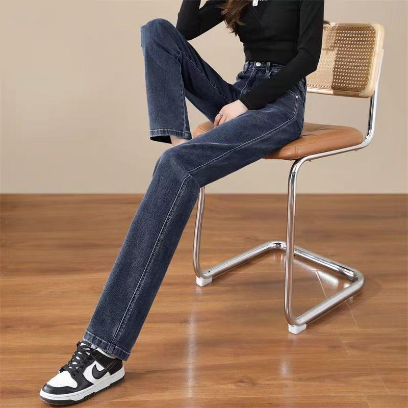

High-Waisted Slim-Fit Straight-Leg Jeans for Women - 2025 Spring/Summer Tall Figure Stretch Cigarette Pants XS [65-85]