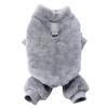 Winter Fleece Warm Dog Clothes Winter Soft Cozy Puppy Jumpsuit Plush Winter D-ring Overall For Small Medium Pet Vest Coat Cats