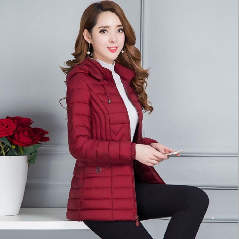 Winter Korean Version of Cotton-padded Clothes Women's Short Slim and Thin Down Cotton-padded Clothes Large Size Light Cotton-padded Jacket