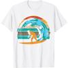 Retro Surfboard Ocean Surfer Waves Sport Summer Surfing T-Shirt