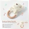 1Pc Baby Rattle Toys Crochet Animal Cute Bear Toys Kawaii Wooden Teether Baby Cartoon Mobile Crib Wooden Newborn Rattle Toys