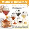 Honey Dispenser No Drip - 8oz Plastic Beehive Shape Syrup Dispenser with Stand - Leak-Proof Honey Jar Pot with Trigger for Easy Pouring