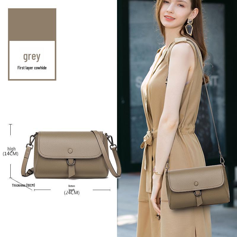 Women's Trendy Genuine Leather Messenger Bag: 2025 Style, Large Capacity, Soft Shoulder Bag, Versatile & Simple Design.