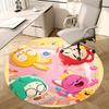 Pinkfong Wonderstar Chair Mat Round Rug-Office Carpet, Machine Washable, Non-slip, Suitable for Living Rooms, Bedrooms, Entryways, and Holid