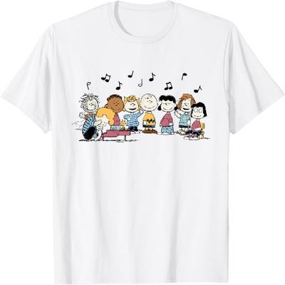 Peanuts - Schroeder Pigpen Franklin Lucy Charlie Sally Music T-Shirt