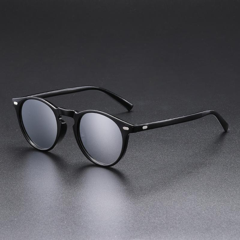 New Vintage Round Sunglasses UV400 Protection Sturdy Metal Frame Fashion Eyewear for Men Trendy Sunscreen Shades