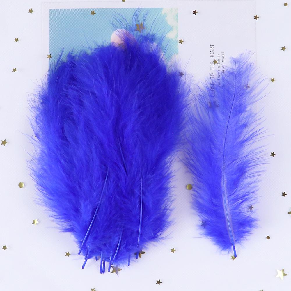 50 PCS Turkey Marabou Feathers 10-15CM Fluffy Decorative Feather for DIY Wedding Dress Jewelry Decoration Accessories Plumes