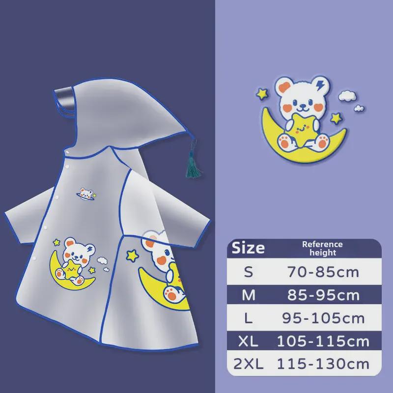 Impermeable de dibujos animados para niños: Engrosado, impermeable para niños y niñas de jardín de infantes y escuela primaria