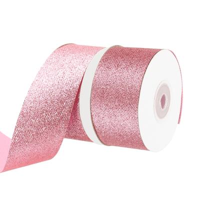2 Rolls Metallic Glitter Ribbon Roll Sparkly Glitter Ribbon for Gift Wrapping Crafts Wedding Birthday Party Decoration 10 Yards