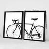 2 Stück/Set Vintage Fahrrad Kunst Ölgemälde Leinwand mit Holzrahmen Ziehen Wanddekoration Haus Raumdekorationen