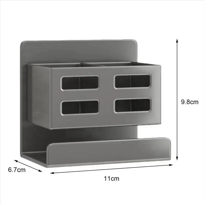 Wall Mounted Toothbrush Holder Cosmetic Storage Box For Comb Razor Punch-Free Bathroom Space Saving Accessories