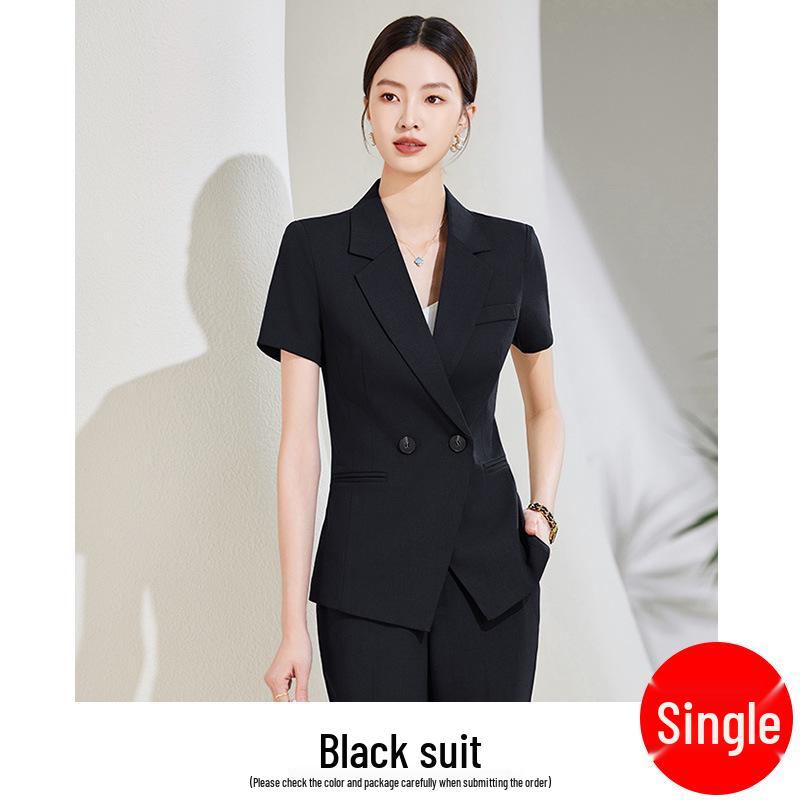 Damski garnitur blezerowy w stylu koreańskim z wyższej półki do profesjonalnego i casualowego noszenia latem