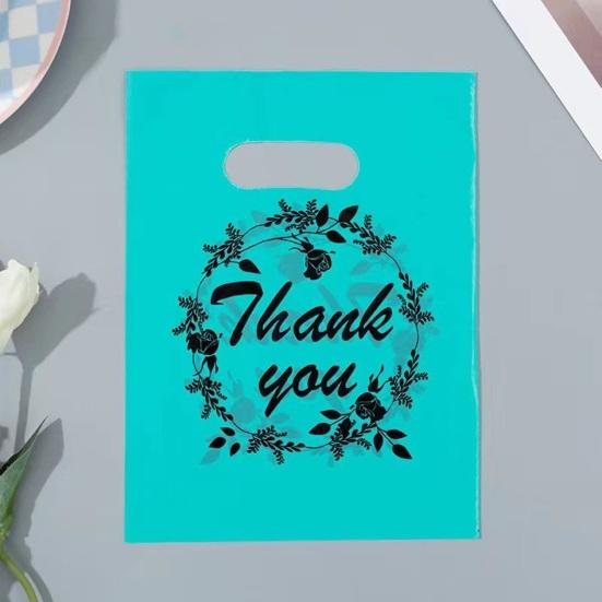 100 Pcs Holiday Gift Bags You Reusable Print Gratitude Expression Thank Strong Bearing Dress