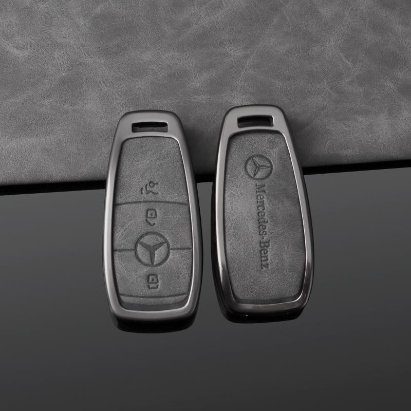 PEL5 Car Leather Remote Key Case Cover For Mercedes Benz E C S GLC Class E200 E400 E63 W213 S550 S560 C260 A200 Styling Accessories