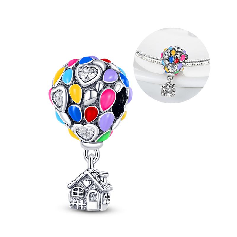 Fit Original 3Mm Bracelet Beads Women Diy Fashion Air Balloon Series Charm Beads Copper Charm Jewelry