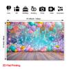 2D Garden Party Themed Birthday Photo Booth Backdrop with Balloons