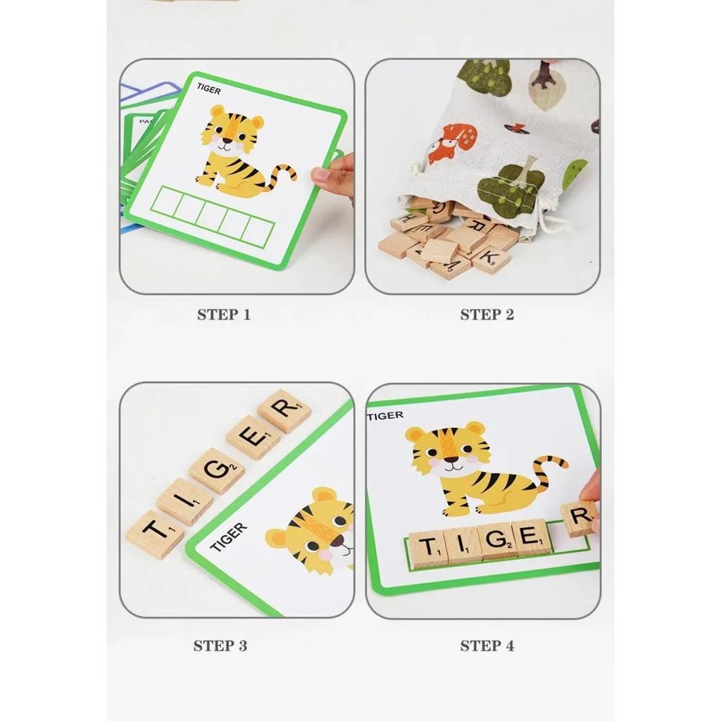 Educational Toys 100 PCS See and Spell Learning Toys Matching Letter Spelling Game Sight Words Games Educational