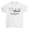 Team BRIDE Personalized  Cotton T-Shirt Perfect Bridal Hen Party Top Eco