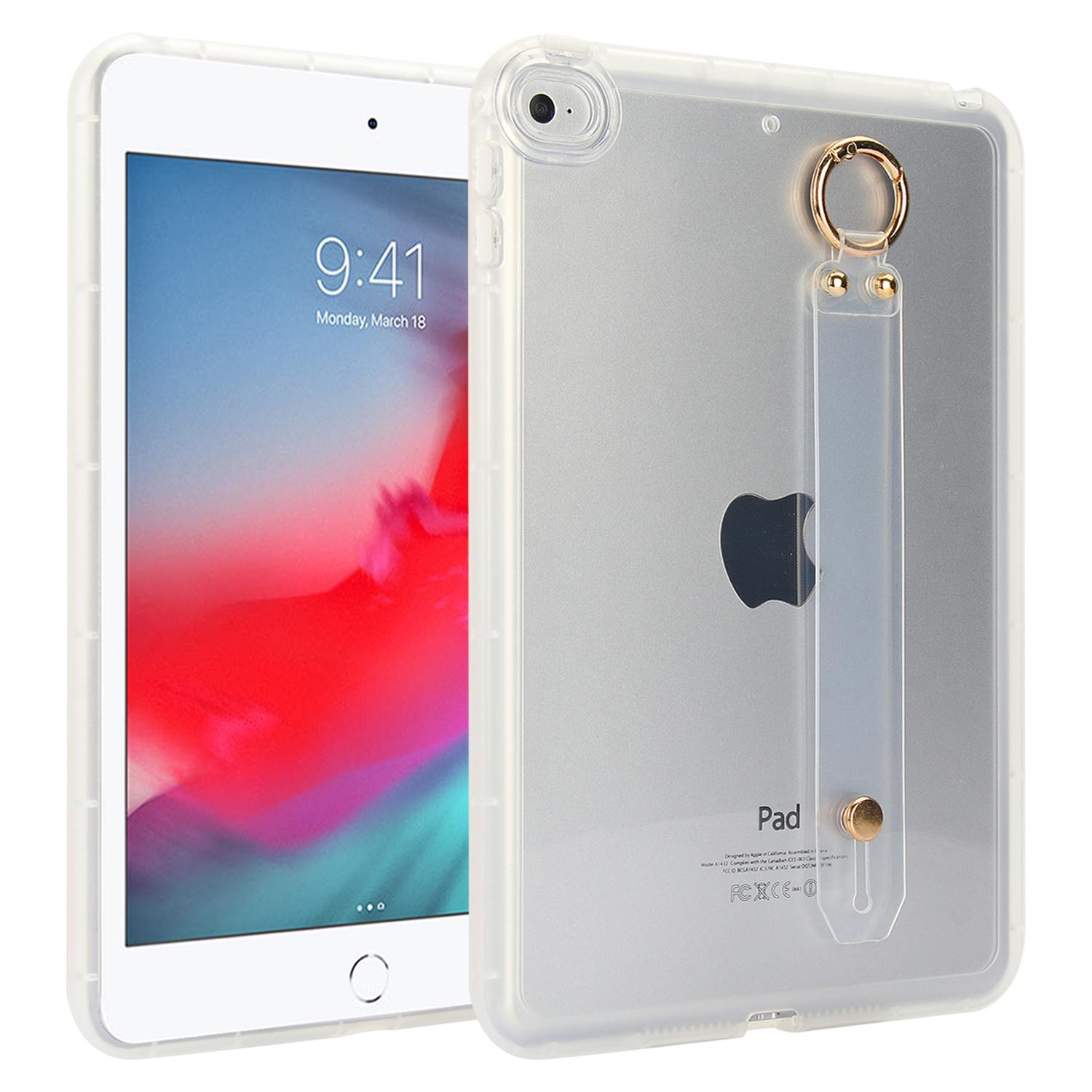 

Tablet Case For iPad mini (2019) 7.9 inch/mini 4/mini 3/Mini 2/Mini Shockproof TPU Cover with Wristband Transparent