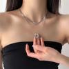 Men's Layered Sun Pendant Necklace Snake Chain Minimalist
