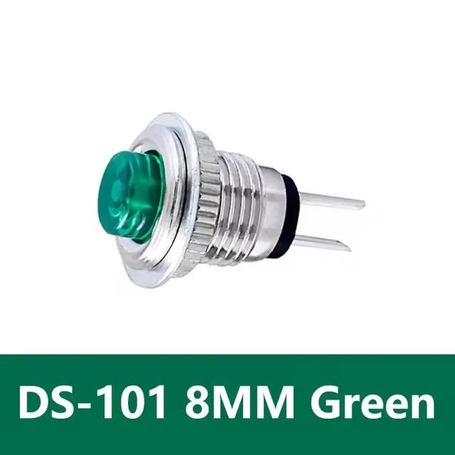 

5/20/100Pcs Round 8mm Push Button Switch 2Pin ON-OFF Mini Momentary Reset Micro Switch DS-101 Circle Self-reset Switch 5PCS зелений