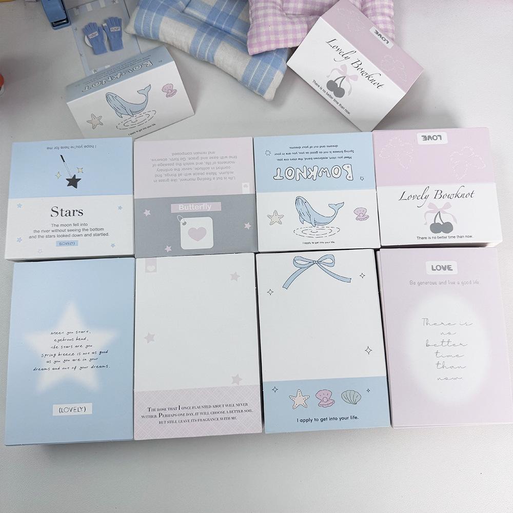 5 Set Korean Cute Animal Party Card Head Card Back Opp Bag  Star 3 Inch Photo Card DIY Packing Material Kawaii Gift Packaging