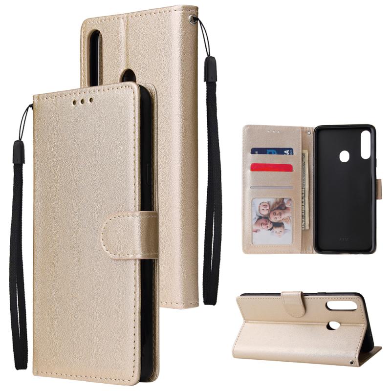 For Samsung A10S A20S Cellphone Cover Mobile Phone Shell Buckle Closure Cards Slots PU Leather Smart