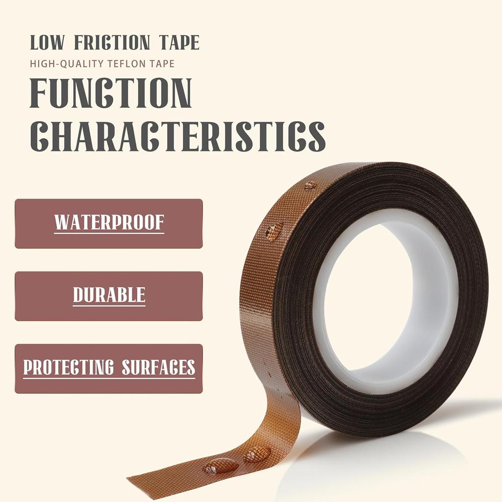 High Temperature Resistance Tape 300 Degrees PTFE Cloth Heat Insulation Adhesive Sealing Tape Cloth 10M Length