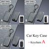 Zinc Alloy + Leather Car Key Case Cover for Land Rover Range Rover Evoque Sport Freelander Discovery Velar for Jaguar XE XF XJ