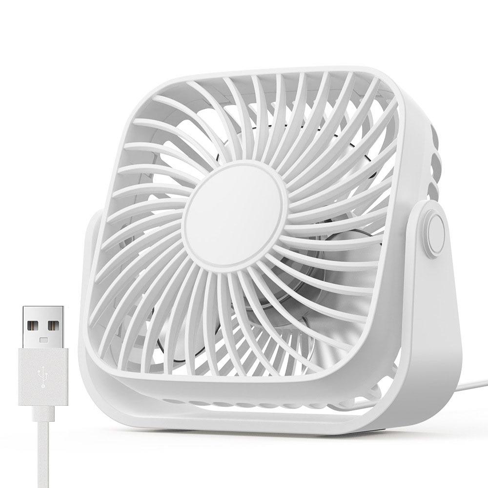360° Rotating Electronic Fan 3 Speed Small Standing Fans Student Fan Table Cooling Fan Dormitory
