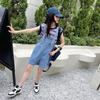 Fashion Casual Style Girls Shorts Summer Soft Denim Overalls Shorts Korean Medium Large Children's Denim All-match Shorts