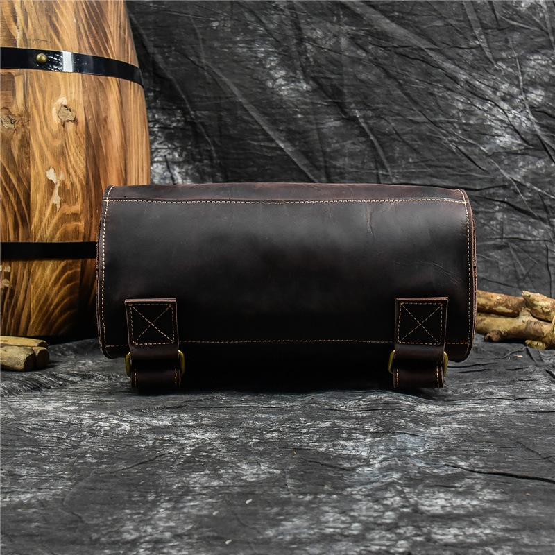 Retro Casual Backpack Men'S Leather Backpack Leather Schoolbag Travel Bag Direct Supply Explosive Travel Bag